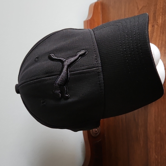 Puma Accessories - Puma, Men's/Women's, Sz S/M, Black Puma Front & Back, Stretch Sweat Band